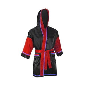 Bata de boxeo unisex personalizada con capucha de seda satinada para artes marciales, kickboxing, competición, entrenamiento, para mujeres y hombres, Muay Thai - Product Image 4