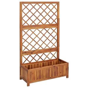 Jardinière surélevée en bois d'acacia massif avec finition huilée, pots et jardinières en bois naturel - Product Image 2