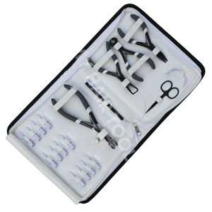 Kit de herramientas para extensiones de cabello de salón con pinzas de microlink, pinzas de presión para cinta, cortador de queratina, mini tijeras, agujas de coser y clips - Product Image 1