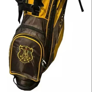 IOTA PHI THETA <b>GOLF</b> BAGS, IOTA <b>GOLF</b> BAG, BROWN & GOLD <b>GOLF</b> BAG Custom Logo <b>Golf</b> Bags - Product Image 1