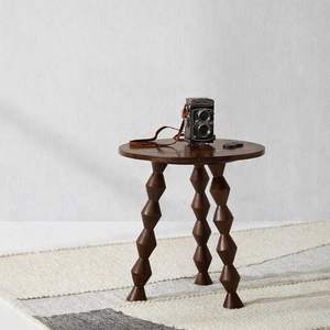 Decor Corner - Mesa de centro antigua de madera maciza, mesa auxiliar, soporte para flores, mueble para sala de estar, balcón o sofá - Product Image 1