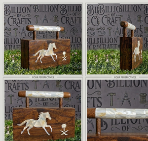 Bolso de mano de alta gama con forma personalizada, estilo árabe tradicional, con incrustaciones de nácar y diseño de caballo, en caja de madera, tipo bandolera, fabricante. - Product Image 5
