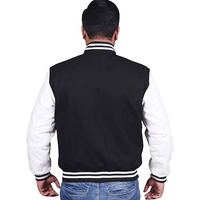 Blouson universitaire personnalisé pour homme, style baseball, chaud, hiver, col montant, manches en polyester, brodé, tendance