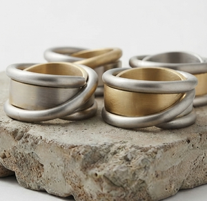 Table Centerpiece <b>Silver</b> Gold Finished Creative <b>Napkin</b> Ring Restaurant Hotel Table Customized Design <b>Napkin</b> Rin - Product Image 5