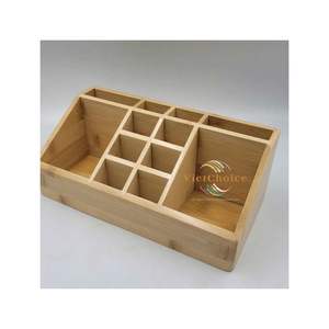 Eco-friendl Multi-Layer Bamboo Organizer <b>Box</b> with <b>Drawers</b> Desktop <b>Storage</b> Solution Vietchoice - Product Image 1