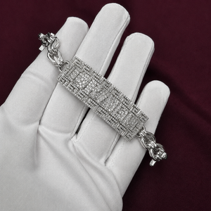 Bracelet personnalisé en argent sterling 925 avec gravure de nom, cadeau de bijoux pour femmes et hommes, fait main, nouveau diamant - Product Image 1