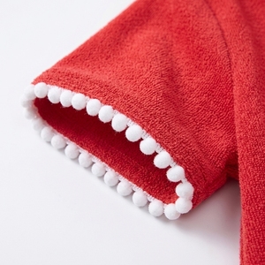 Robe de bain à capuche mignonne pour filles, 100 % polyester, sans manches, fermeture éclair sur le devant, ourlet à volants, séchage rapide, mini, pour la plage et la piscine, fournisseur de logos personnalisés - Product Image 5