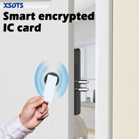 Cerradura Inteligente Invisible YX10 Compatible con Tuya para la Nube, Control por Tarjeta IC y Aplicación, Control Remoto Opcional, Seguridad para Puertas de Vidrio