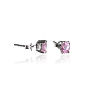Boucles d'oreilles créoles en saphir rose du Rajasthan, bijoux en argent sterling 925 pour femmes et filles, à porter lors de mariages, cadeau - Product Image 2