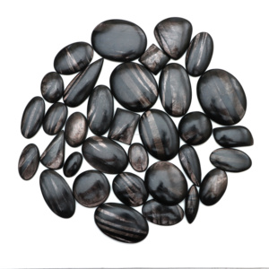 Radha Arts Hypersthene Cabochon Mix Shape Handmade Smooth Natural Black <b>Silver</b> Loose Gemstones for Jewelry Making - Product Image 2