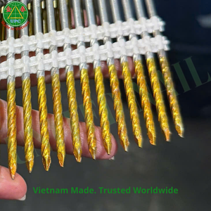 21 Degree <b>Plastic</b> <b>Strip</b> Framing Nails 3'' x 0.131 4000pcs with Smooth Shank Yellow Coating | Clavos en tira plástica - Product Image 5