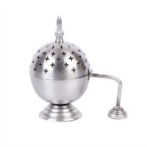Indian Handmade Brass Incense <b>Burner</b> With Carved Floral Design Chinese Style Religious Use All-Season Decor - Product Image 3