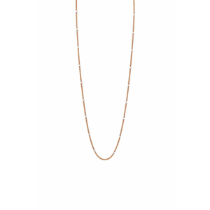 Collar de Cadena de Oro Rosa Sólido de 18K con Detalles de Barra, Joyería Minimalista y Elegante para Mujer - Product Image 4
