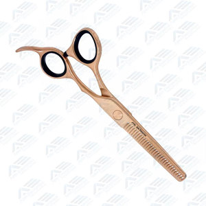 Tijeras de Entresacar Profesionales de Acero Inoxidable de 6.0 Pulgadas, Color Oro Rosa, Titanio, 32 Dientes, para Peluquería - Product Image 2