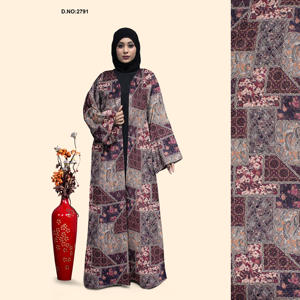 อาบายะห์คลาสสิกขายดี ผ้าลินินธรรมชาติรักษ์โลก ปักลายสวยงาม เหมาะสำหรับงานกลางคืน/งานเลี้ยงอย่างเป็นทางการ สำหรับสตรีชาวมุสลิมที่ต้องการความสุภาพเรียบร้อย - Product Image 3