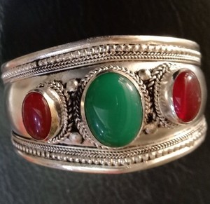 Stone Set White Metal <b>Bangles</b> - Product Image 1