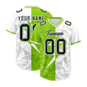Camiseta de Béisbol de Malla Transpirable Personalizada OEM, Sublimada Completa con Rayas, para Hombre, Tallas Grandes, Jersey de Béisbol de Equipo con Logotipo y Número Impresos - Product Image 2