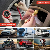 Dégonfleur de pneus MAISOON avec manomètre 0-60 PSI/4 BAR, cadran analogique, tuyau tressé de 12 pouces, valve de purge en laiton, outil de dégonflage pour 4x4 tout-terrain