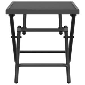 Table de jardin pliante en acier anthracite, petit mobilier d'extérieur pliable - Product Image 3