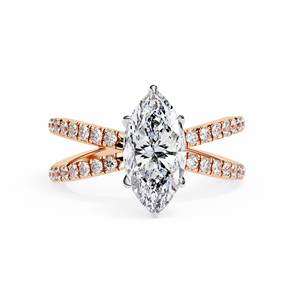Bague de fiançailles en moissanite taille ovale plaquée or blanc avec halo de pierres latérales, bijoux de mariage pour femme - Product Image 3