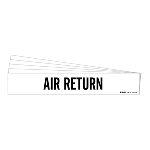 Marqueur de tuyau de retour d'air flexible Brady pour les systèmes HVAC et les conduites industrielles - Product Image 1