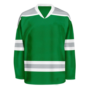 Camiseta de Hockey sobre Hielo Sublimada Personalizada para Hombre, Manga Larga, Cuello en V, Absorbe la Humedad, 100% Poliéster, Diseño a Rayas, Corte Regular - Product Image 4