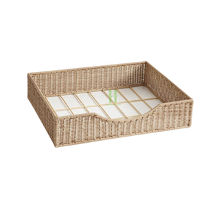 Lit pour chien rectangle avec coussin doux tissé à la main en rotin maison pour chien lit pour animal de compagnie en rotin personnaliser la taille Logo et emballage au Vietnam - Product Image 2