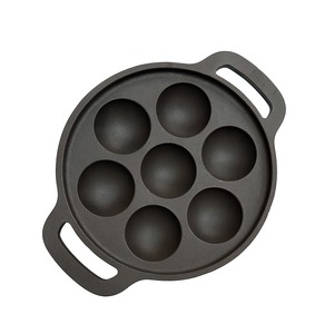 Pre-Seasoned Eco-Friendly Modern Seven Hole <b>Pan</b> Fried <b>Egg</b> Cast Iron Non-Stick Breakfast Frying <b>Pan</b> Gas Induction Ready 2-Side - Product Image 1