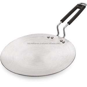 Sartén comercial de aluminio puro de alta resistencia para roti, chapati, pan plano y crepes, con mango de baquelita, venta al por mayor - Product Image 6