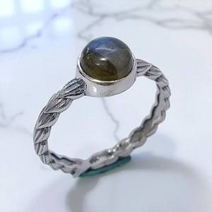925 Sterling Silver <b>Rings</b> Natural Rainbow Moonstone & <b>Labradorite</b> Gemstone <b>Rings</b> Wholesale Price Silver Jewelry - Product Image 3