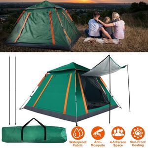 Carpa de Camping Portátil para 4-5 Personas, Instalación Instantánea, Carpa Familiar con 2 Mosquiteras y Ventanas para Senderismo y Excursionismo - Product Image 1