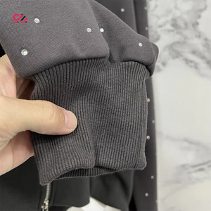 Ensemble de survêtement 2 pièces pour homme 2026, entièrement orné de strass, en molleton 100% coton épais - Product Image 5