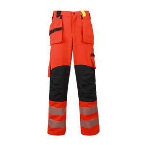 Pantalon de travail décontracté pour hommes avec poches multiples et gilet de sécurité haute visibilité pour ouvriers et mécaniciens – Vente en gros - Product Image 3