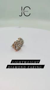 Pendientes de Diamantes Naturales de Diseño de Moda, Oro de 14K, Estilo Étnico, Corte Brillante Redondo, Certificado IGI, Joyería para Mujer - Product Image 4