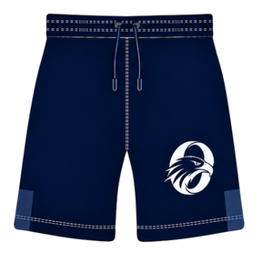 Pantalones Cortos de Rugby Azul Marino y Blanco, Cintura Elástica con Cordón, Diseño Geométrico, Uniforme de Equipo Personalizado, Ropa Deportiva Transpirable para Entrenamiento - Product Image 1