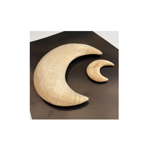 Plateau rond en bois d'acacia imprimé lune pour aliments, collations, petit-déjeuner et fruits – Ensemble d'accessoires de cuisine en bois - Product Image 6