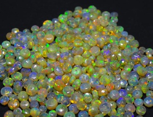 Perles d'Opale de Feu Naturelle Éthiopienne Welo, Perles Rondelles d'Opale Facettées de 3-5 mm, Perles d'Opale en Vrac pour la Fabrication de Bijoux en Gros - Product Image 2
