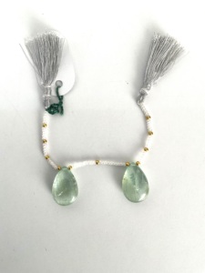 พลอยอะความารีนทรงลูกแพร์คู่ธรรมชาติสำหรับทำเครื่องประดับชั้นดี - Product Image 3