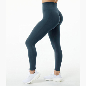 Custom Logo Nylon Soft Gym Athletic Tight V <b>Shape</b> Fitness Pants Butt Lift Workout Yoga <b>Leggings</b> for Women New Design - Product Image 5