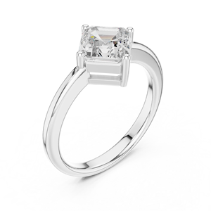 แหวนเพชรทรงแอสเชอร์คุณภาพเยี่ยม ฝังแบบหนามเตย ผลิตจากทองคำขาว 14K สวยงาม ได้รับการรับรองจาก GRA ราคาขายส่ง - Product Image 4