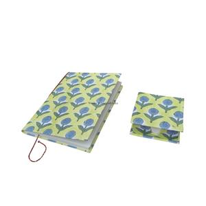 Indian Perfect Diary and notepad Handcrafted Gift Handmade Fabric Boho Journal <b>Notebook</b> and notepad <b>set</b> aesthetic Gift for women - Product Image 1