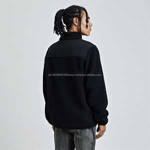 OEM Fábrica de logotipo personalizado Unisex Cremallera Invierno Polar Sudaderas Hombres de peso pesado Sherpa Chaqueta de lana - Product Image 4