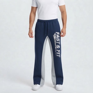 Custom Design 2026 Streetwear Men Flared Pants High Quality Custom Made Plus Size Flared mens pants - Product Image 1