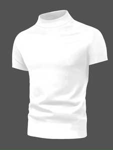 T-shirt de compression homme haute qualité, coupe ajustée, manches courtes, uni, respirant, séchage rapide, pour la course, la gym, les activités de plein air et les entraînements décontractés - Product Image 6