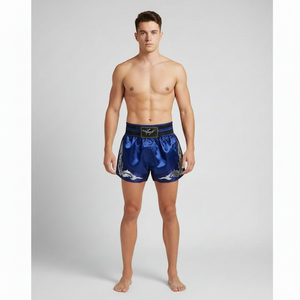Pantalones Cortos de Boxeo para Hombre, Color Naranja, Ajustados, Estampados, de Poliéster Elástico, que Absorben la Humedad, para Artes Marciales - Product Image 2