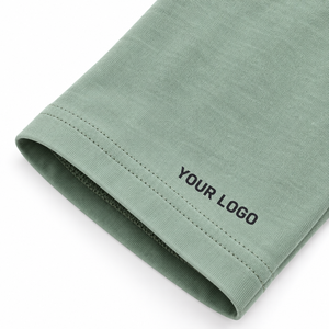 เสื้อยืดผู้หญิง Sage Henley ระบายอากาศได้ดี ทรงพอดีตัว ผลิตจากผ้าไลโอเซลล์ คอตตอนหวี และสแปนเด็กซ์ เนื้อผ้านุ่ม ยืดหยุ่น สวมใส่สบาย ขายส่ง รับผลิตแบบ OEM - Product Image 4