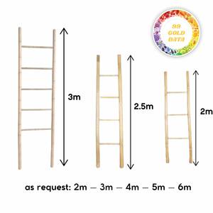 Escalera de Bambú para Uso Doméstico, Escalera Recta de Bambú de 2.3m/4.5m/6m, Bambú Reforzado y Duradero, Semi-Manual, Semi-Mecánica - Product Image 3