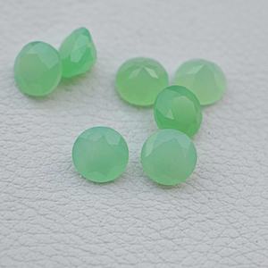 Compre Gemas Sueltas de Crisoprasa Natural de 10 mm, Corte Brillante Redondo Facetado, Pulimentadas, para Joyería Hecha a Mano, Regalos para el Día de San Valentín - Product Image 2