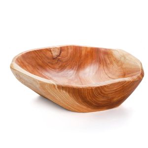 Tazón de Madera Artesanal para Servir, Madera Natural para Cocina, para Ensaladas, Bocadillos y Decoración - Product Image 6