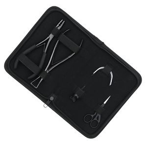 Kit d'outils pour extensions capillaires Raxine : Mini-ciseaux, aiguilles courbées, doigt de séparation, micro-perles, outil de décollement à sertir - Product Image 5